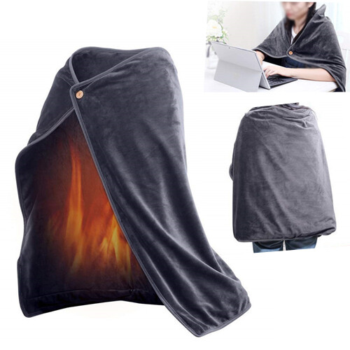 USB Electric Heated Throw Blanket Shawl Thermal Home Office Heated Blanket  R8T4 | eBay