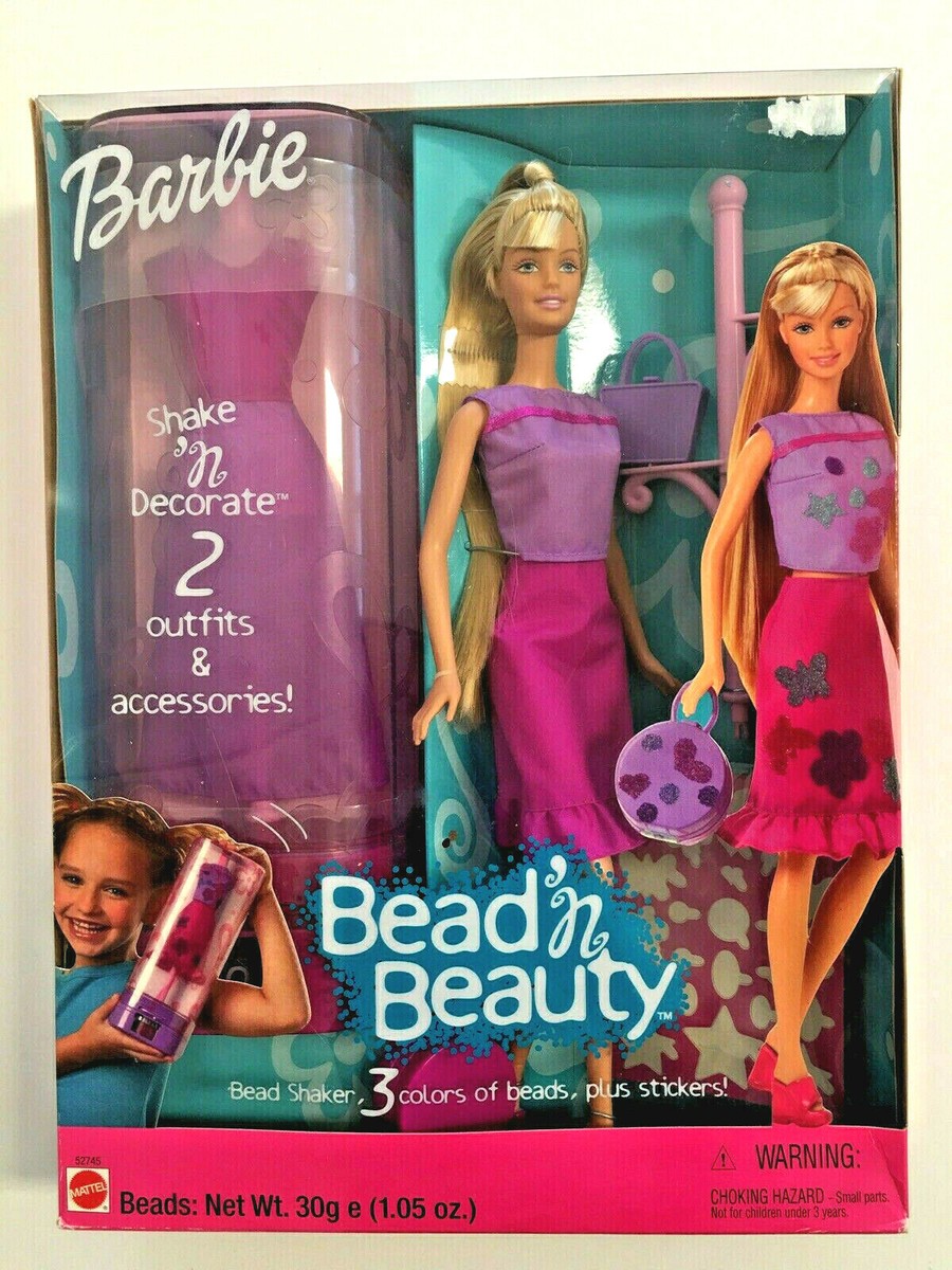 Mattel Bead'n Beauty Barbie 52745 Decorate Outfits 2001 Doll