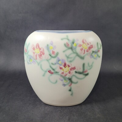 Clouds Folsom Floral Pillow Vase California Studio Art Pottery Vintage 1990s