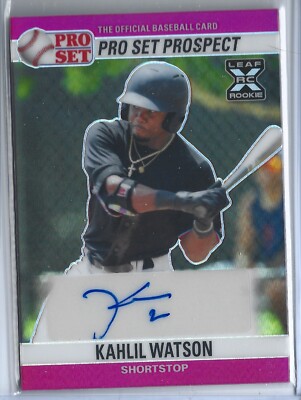 2021 Leaf Pro Set Metal PSO-KW1 Kahlil Watson /20 XRC RC Pink Prospect Auto