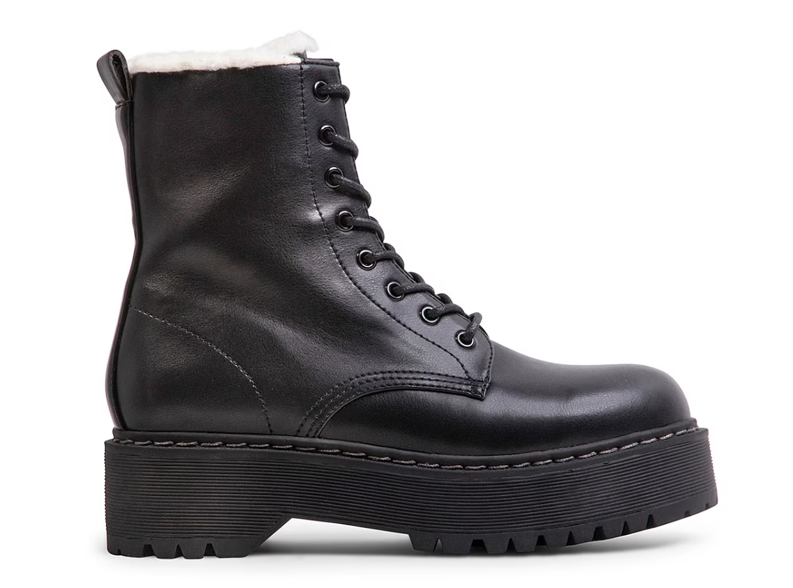 Steve Madden Bettyy1 Women's Betty Combat Boot Black