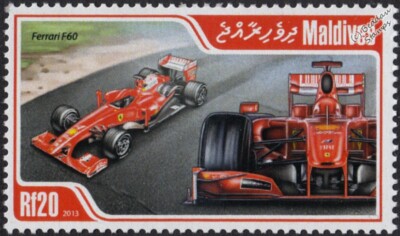 09 Ferrari F60 Formula One Grand Prix F1 Gp Voiture De Course Timbre 13 Maldives Ebay
