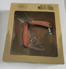 Wemco Stainless Steel & Wood Multi Tool Pocket Knife Camping Wilderness Kit