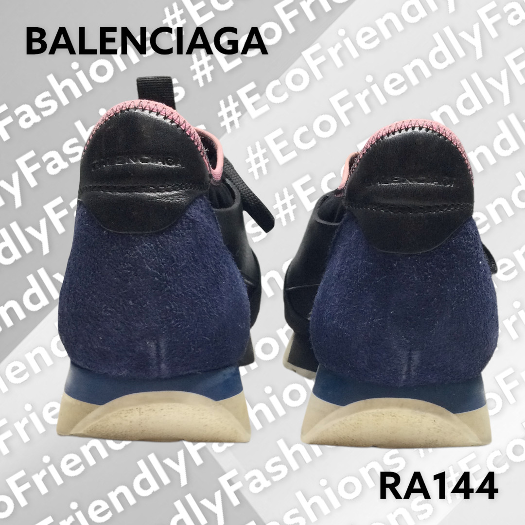 BALENCIAGA Multicolor Leather and Mesh Race Runner Sneakers Size 40 image 5