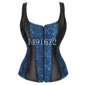 Corset Women Shoulder Straps Bustier Overbust Jacquard Sexy Lingerie Plus Size