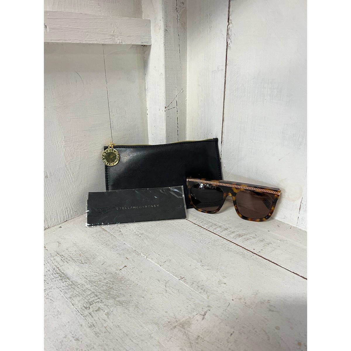Stella McCartney SC0043S Falabella Tortoise Brown Lens 