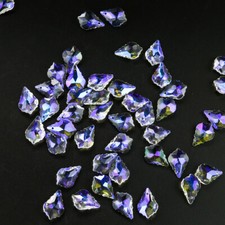 50PCAB Aurora Faceted Prism Maple Leaf Crystal Hanging Suncatcher Chandelier