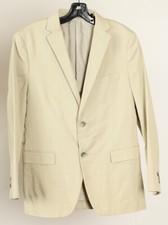 Theory Men  s Blazer 40 Beige Long Sleeve Pockets Lined Two Buttons