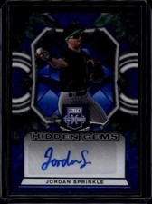 2023 Elite Extra Edition Jordan Sprinkle Hidden Gems Blue AUTO (BLUE INK)