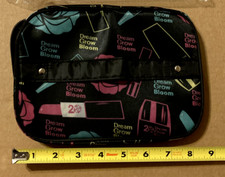 Lipstick  Roses Multi - Color Make Up Bag Super Cute 9" X 5.5" X 6"