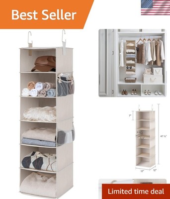 Compact Minimalist Hanging Closet Shelves   Perfect for Clothes & Accessories