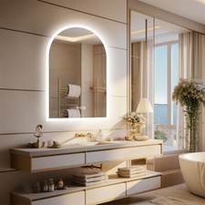 LED Illuminated Bathroom Mirror Anti-fog/ Temperature/ Date/ Time Display Mirror