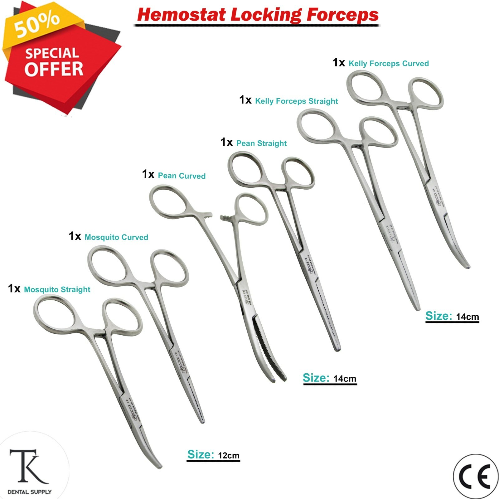 Pinzas quirúrgicas de bloqueo de hemostato abrazaderas micro halsted mosquito, Kelly, Pean Lab