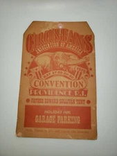 vintage Circus Fans Association of America 1975 Convention Parking Pass elephant