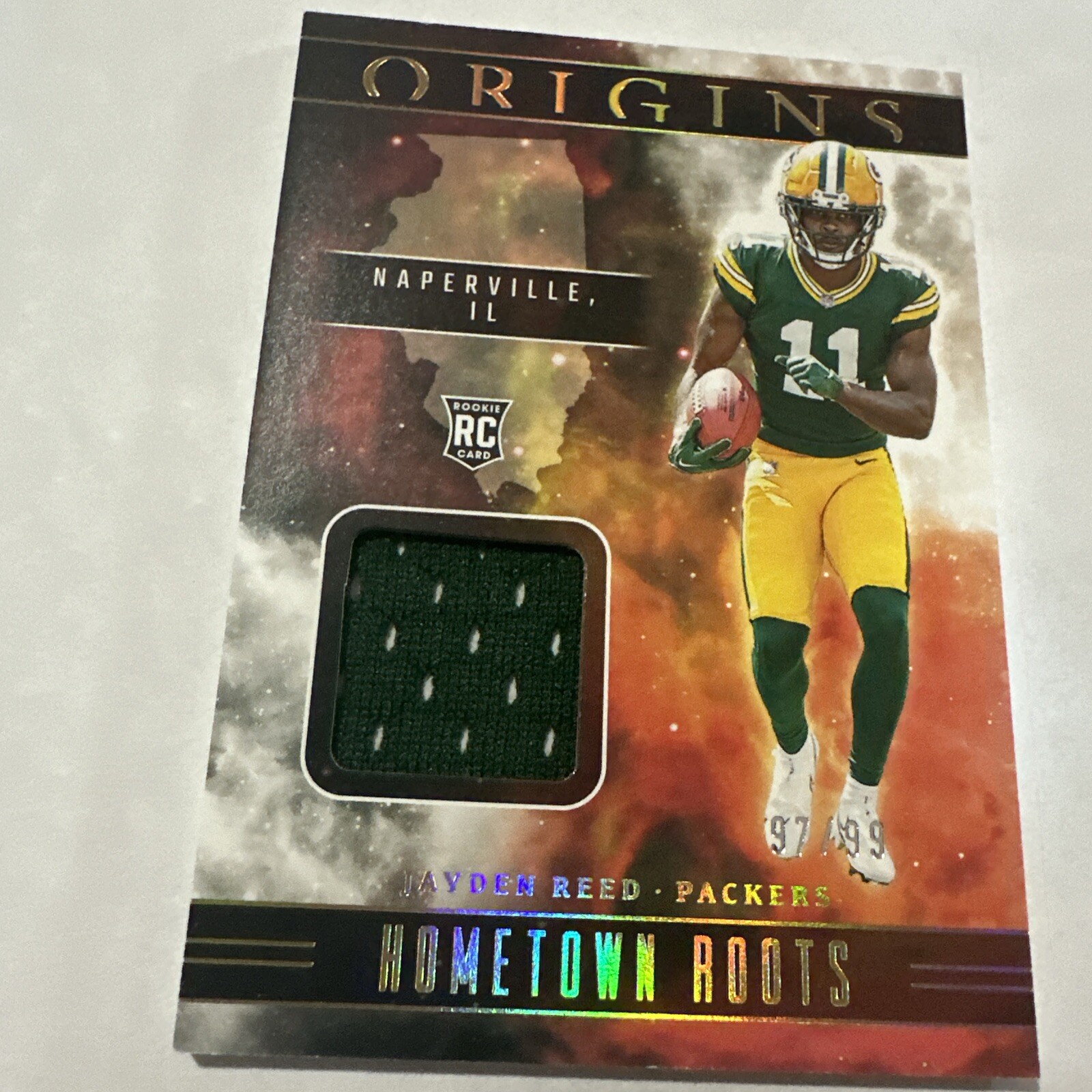 Jayden Reed Panini Origins Hometown Roots Relics #HRJR Gold