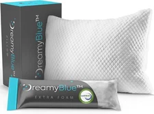 DreamyBlue Signature Pillow w/Adjustable Loft • Shredded Memory Foam Fill