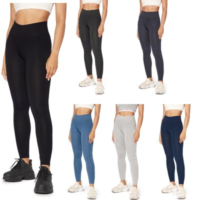 Bellivalini Damen Leggings High Waist Lang 80er Viskose Yoga Fitness Sport Hose