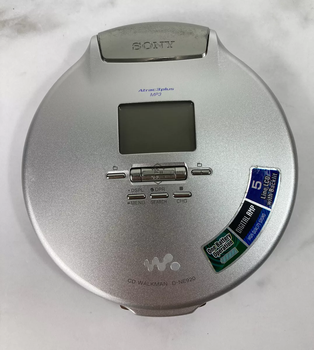 Sony Walkman - Portable Compact Disc MP3 Player - Silver D-NE920