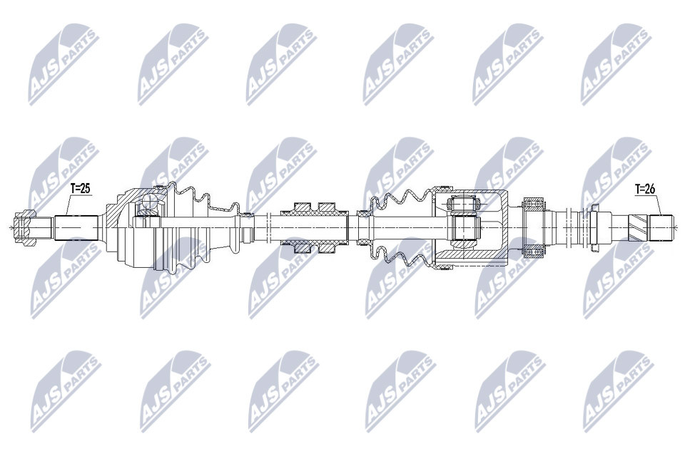 NTY Drive Shaft NPW-NS-102 For Nissan Right Front Axle 926 mm Differential 26 - Image 9
