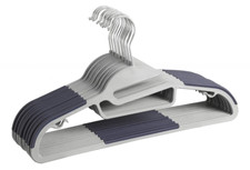 Finnhomy Heavy Duty 50 Pack Plastic Hangers, Durable Clothes with Non-Slip Pads