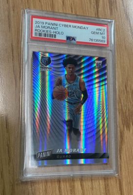 2019-20 Ja Morant Panini Cyber Monday Rookies Holo 33/199 PSA 10