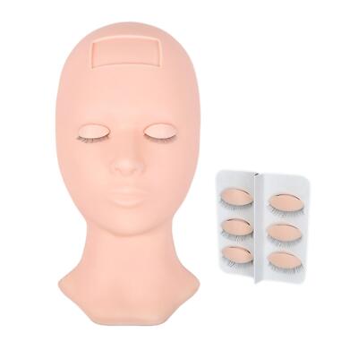Training Mannequin Head False Eyelash Extension Practice Head Model ...