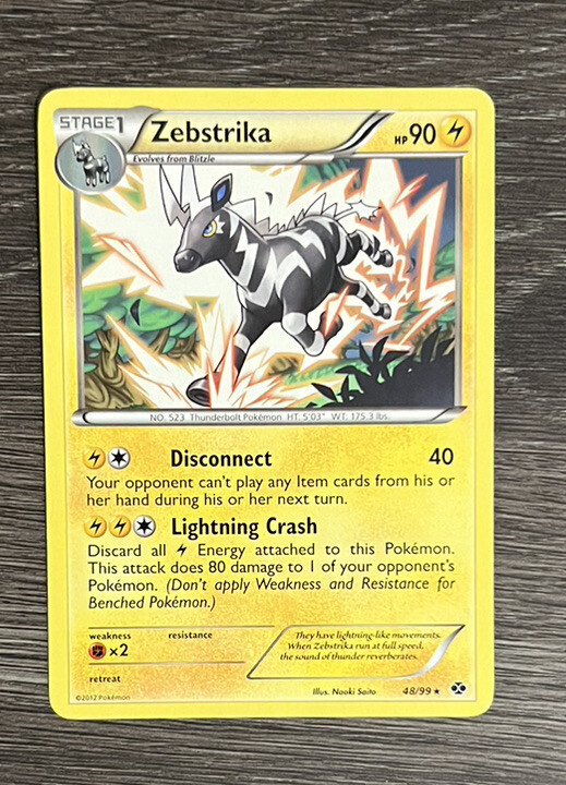 2012 pokemon Next Destinies rare Zebstrika 48/99