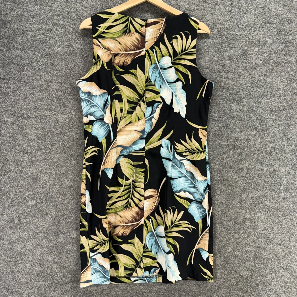 Vestido AGB Mujer 14 Negro Floral Cambio Midi Cremallera Sin Mangas Informal Elastizado Foto 2 de 4