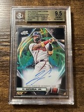 2022 Topps Cosmic Chrome Acuna JR.  Auto- Black Eclipse Refractor /10 BGS 9.5