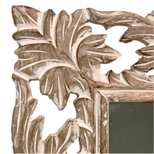 Wall Mirror Wood Frame Hand Carved - Picture 2 of 3