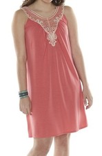Women's Sleeveless Lace Applique Sun Dress - BLK  / NAVY / CORAL 1X 2X