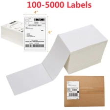 4"x6" Fanfold Direct Thermal Address Shipping Labels For Rollo & Zebra Printers