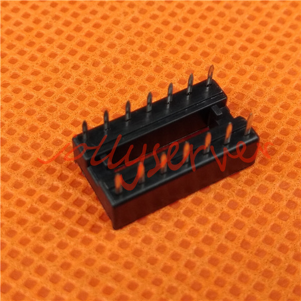 Produktbild von 10x 14-Pin DIP-IC-Sockel – 2,54 Mm Raster, Lötversion, Für Platine, Schwarz/silber, Zum Schutz Empfindlicher ICs