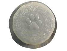 Molde artesanal de hormigón de cemento con estampado de pata de gato de perro pequeño 7248
