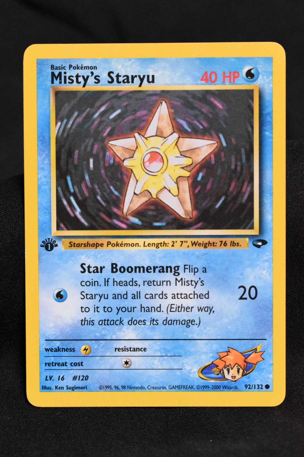 Misty's Staryu 1st Edition 92/132 NM Gym Challenge Regular Pokémon TCG Near Mint