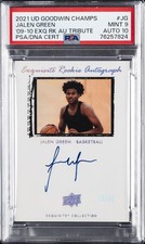 2021 UD GOODWIN CHAMPIONS ROOKIE AUTO TRIBUTE JALEN GREEN 9/49 PSA 9 AUTO 10