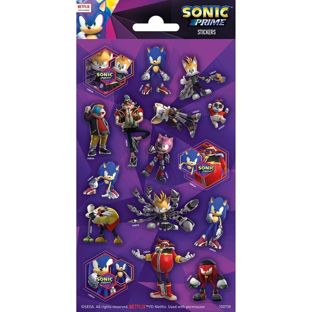 Sonic Glitter Stickers Pack 10 x 20 cm
