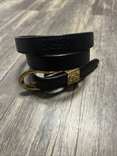 Dooney  Bourke Leather Belt Dark Blue Women  s Size Medium 30-32 Style 84005