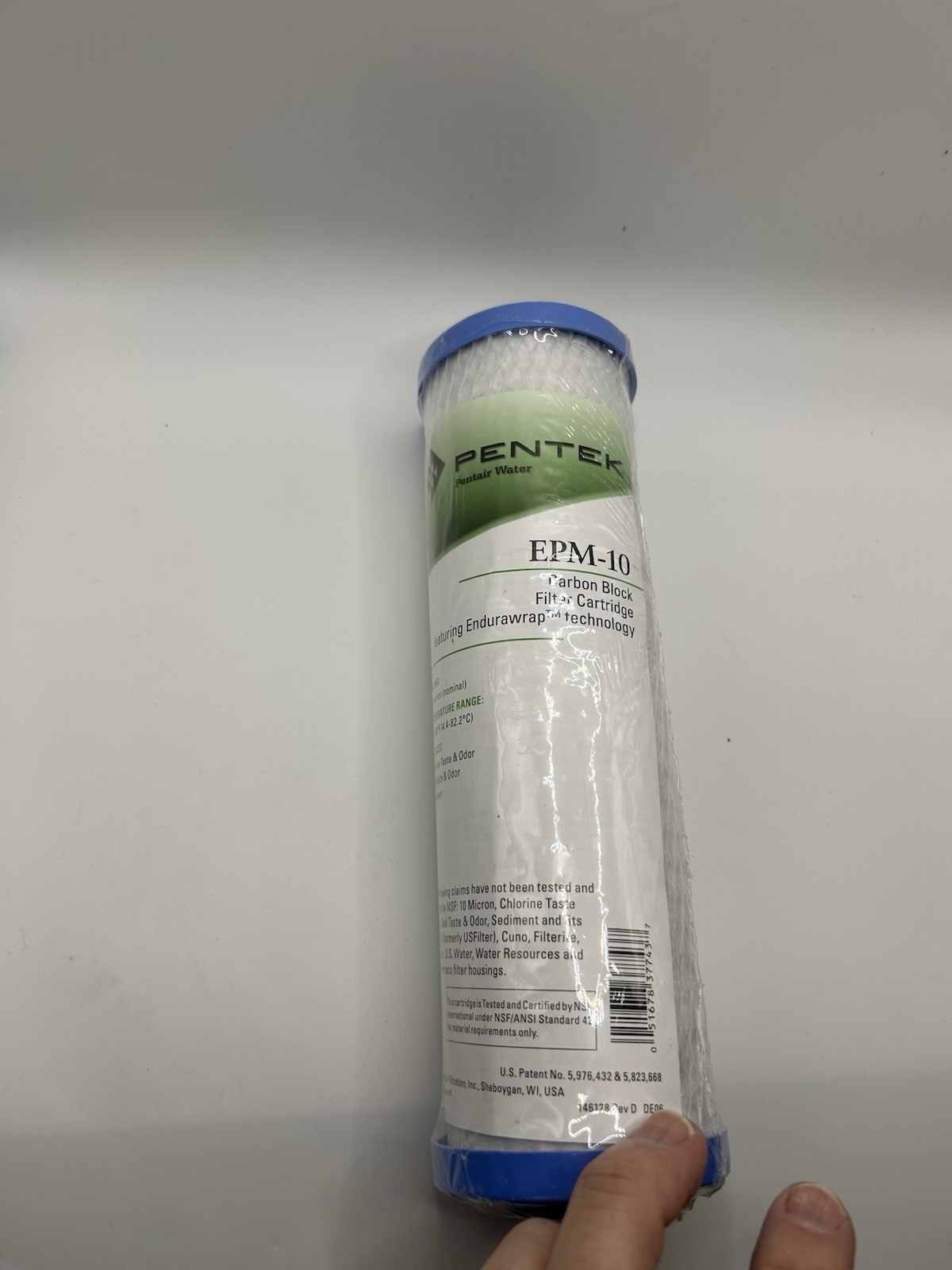 Pentek EPM-10 10 Micron Standard 10 Inch Undersink Carbon Water Filter