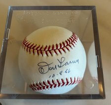 10-8 1956 DON LARSEN NEW YORK YANKEES PERFECT GAME SINGLE SIGNED BASEBALL