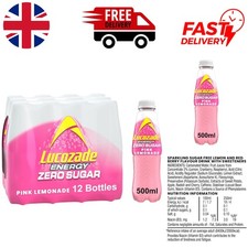 Pack of 12 Zero Sugar Sparkling Lemonade Drinks 500ml - Refresh & Energize