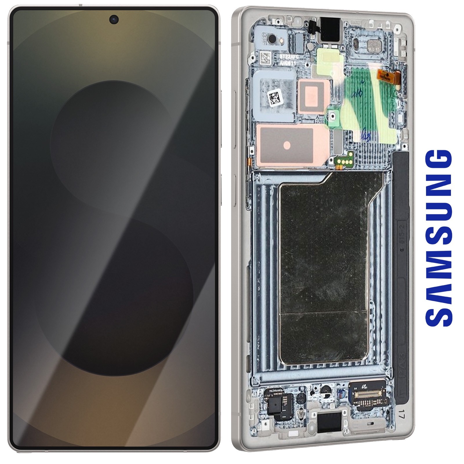 Réparer Écran Cassé Samsung Galaxy S25 Ultra : Bloc Complet avec Châssis Noir Relife