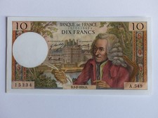 10 Francs Voltaire banknote, type 1963, 5-2-1970, Mint condition (33122)