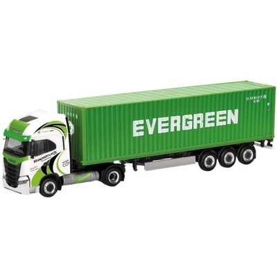 Herpa 319942 H0 Iveco SWay LNG 40ft Container-Sattelzug Rapstrucks/Evergreen Neu