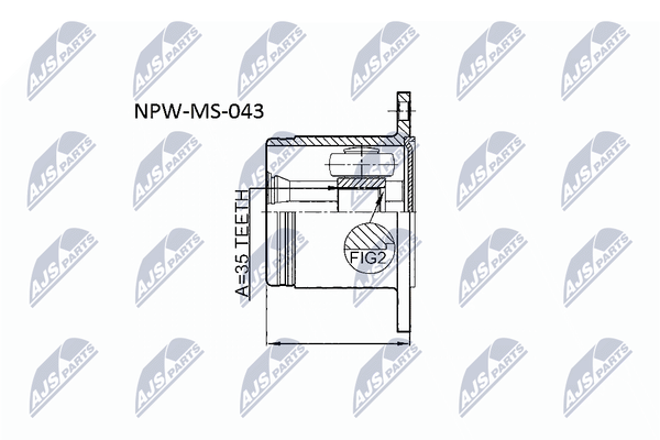 NTY Gelenksatz, Antriebswelle NPW-MS-043 FüR Mitsubishi-image
