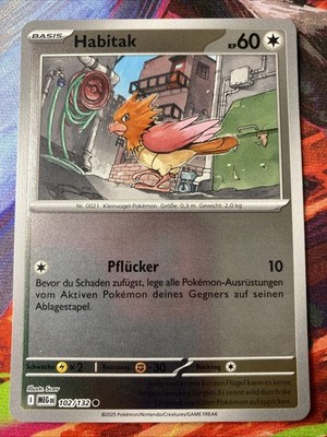 MEG Habitak Reverse Holo Deutsch Mega Entwicklung 102/132 Pokémon TCG