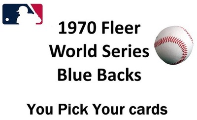 Build Your Set You Pick Your Cards 1970 Fleer World Series MLBBaseball Selection