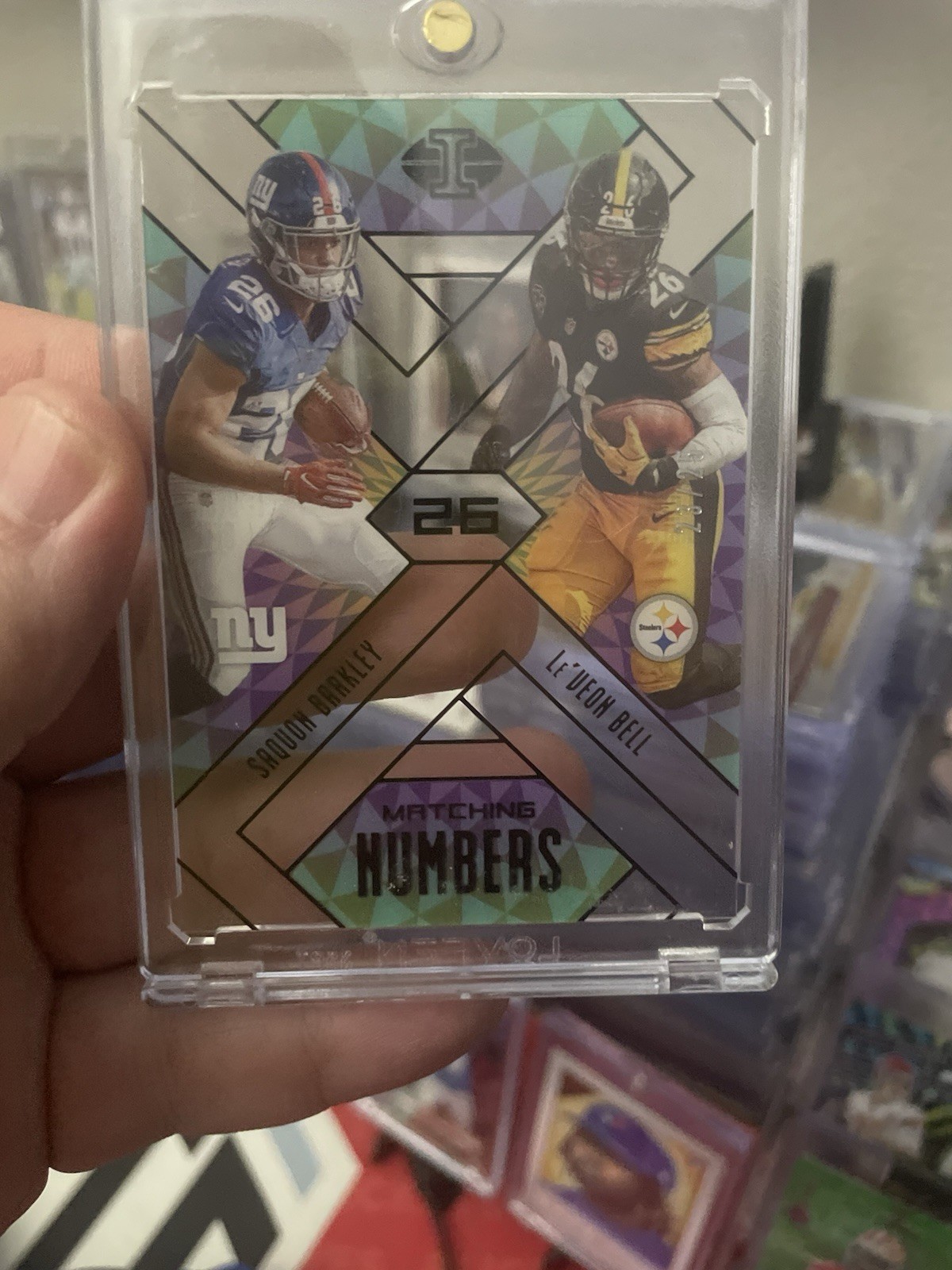 2018 Illusions Matching Numbers Bell/ Saquon Barkley #12 Rookie RC SUPER RARE/25