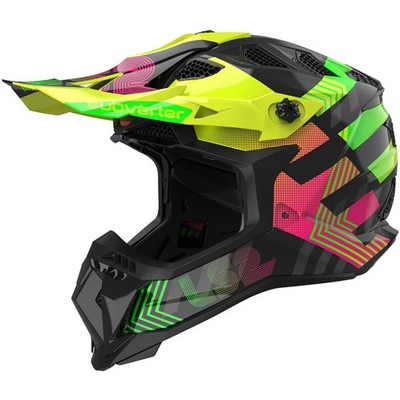 LS2 Motocross-Helm MX700 Subverter Evo II Chromatic - Gloss Black