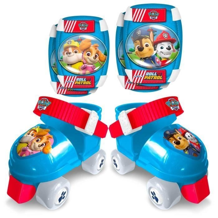 Patins à roulettes et protections taille 23 à 27 pour les sorties au parc en famille